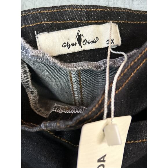 NEW Agnes Orinda Long Denim Skirtall Skirt Overalls Womens 3x Western 90’s - Picture 6 of 16